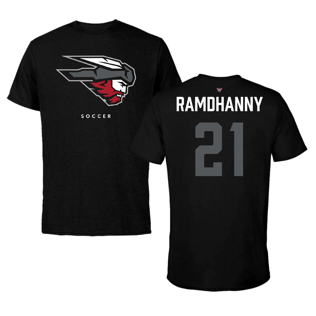 Western Colorado University Soccer Black Mascot Performance Tee - #21 Malia Ramdhanny