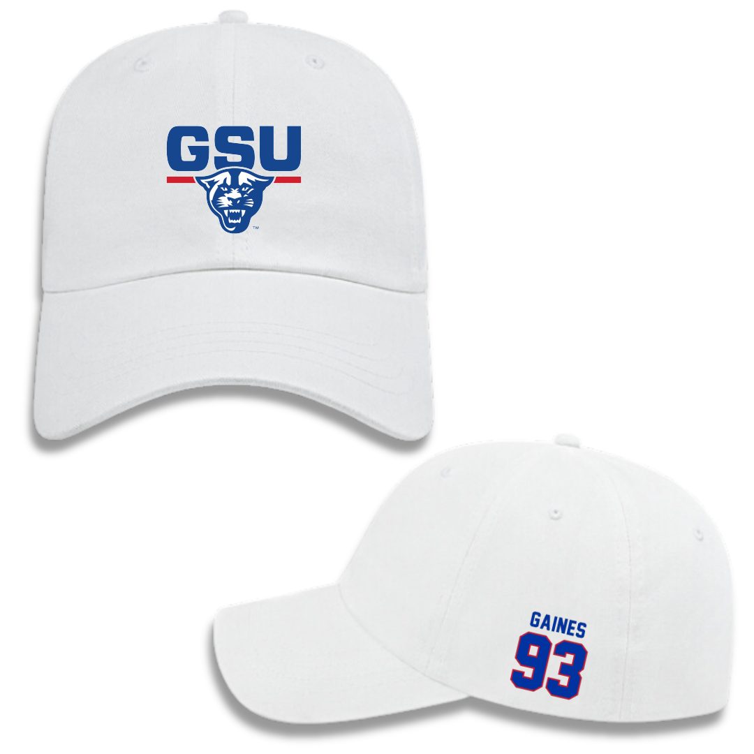Georgia State University Football White Hat - #93 Bo Gaines