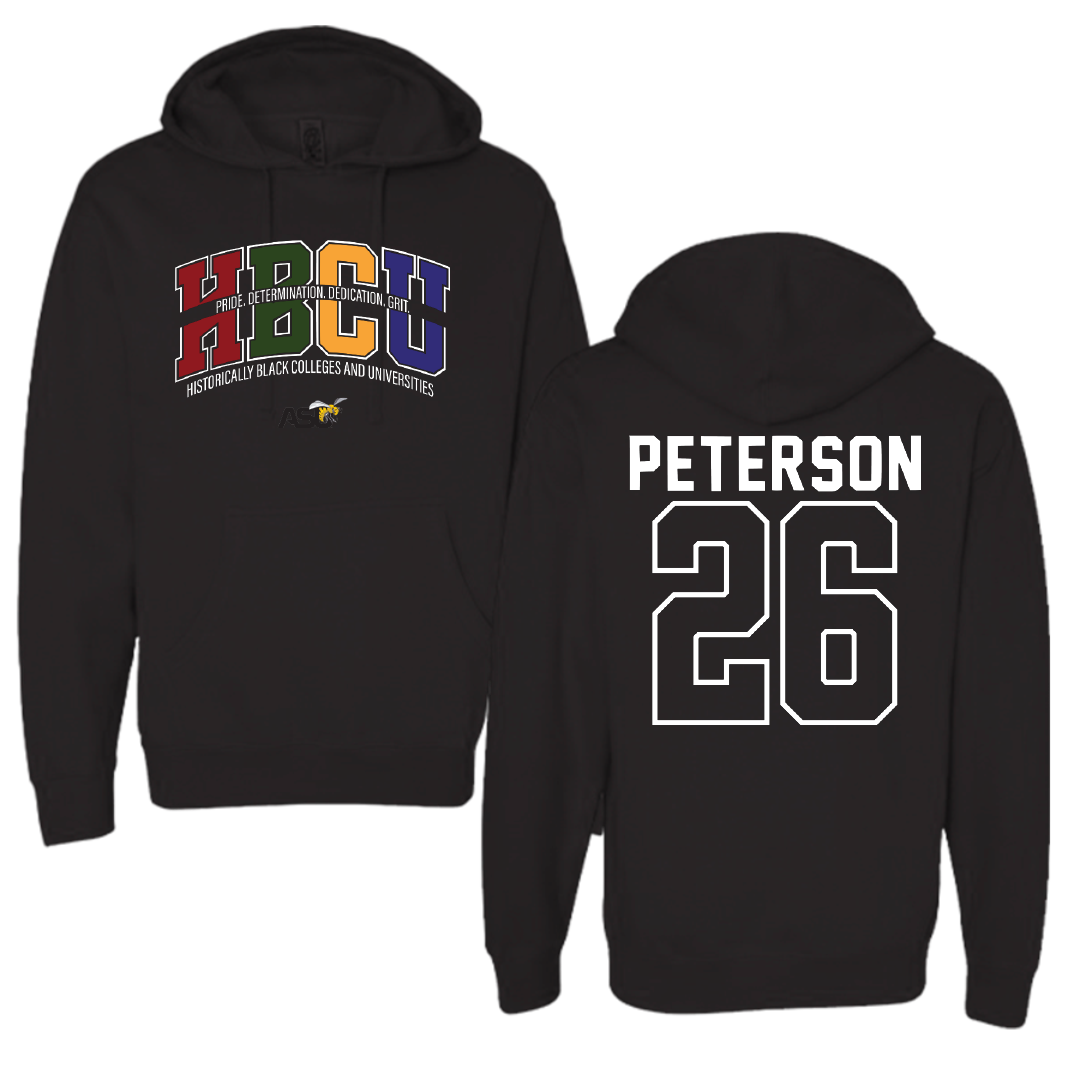 Alabama State University Baseball Black HBCU Hoodie - #26 James Peterson