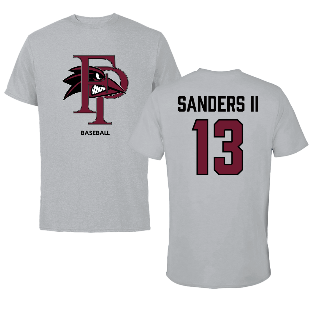 Franklin Pierce University Baseball Sport Gray Tee - #13 Bryan Sanders II