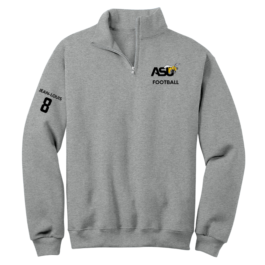 Alabama State University Football Sport Gray Quarter-Zip - #8 Rhoody Jean-Louis