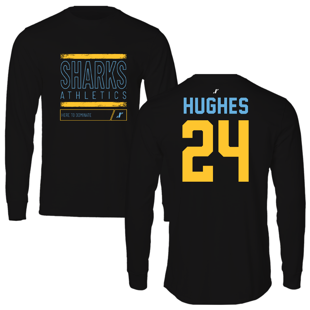 Long Island University Baseball Black Dominate Long Sleeve - #24 Jared Hughes