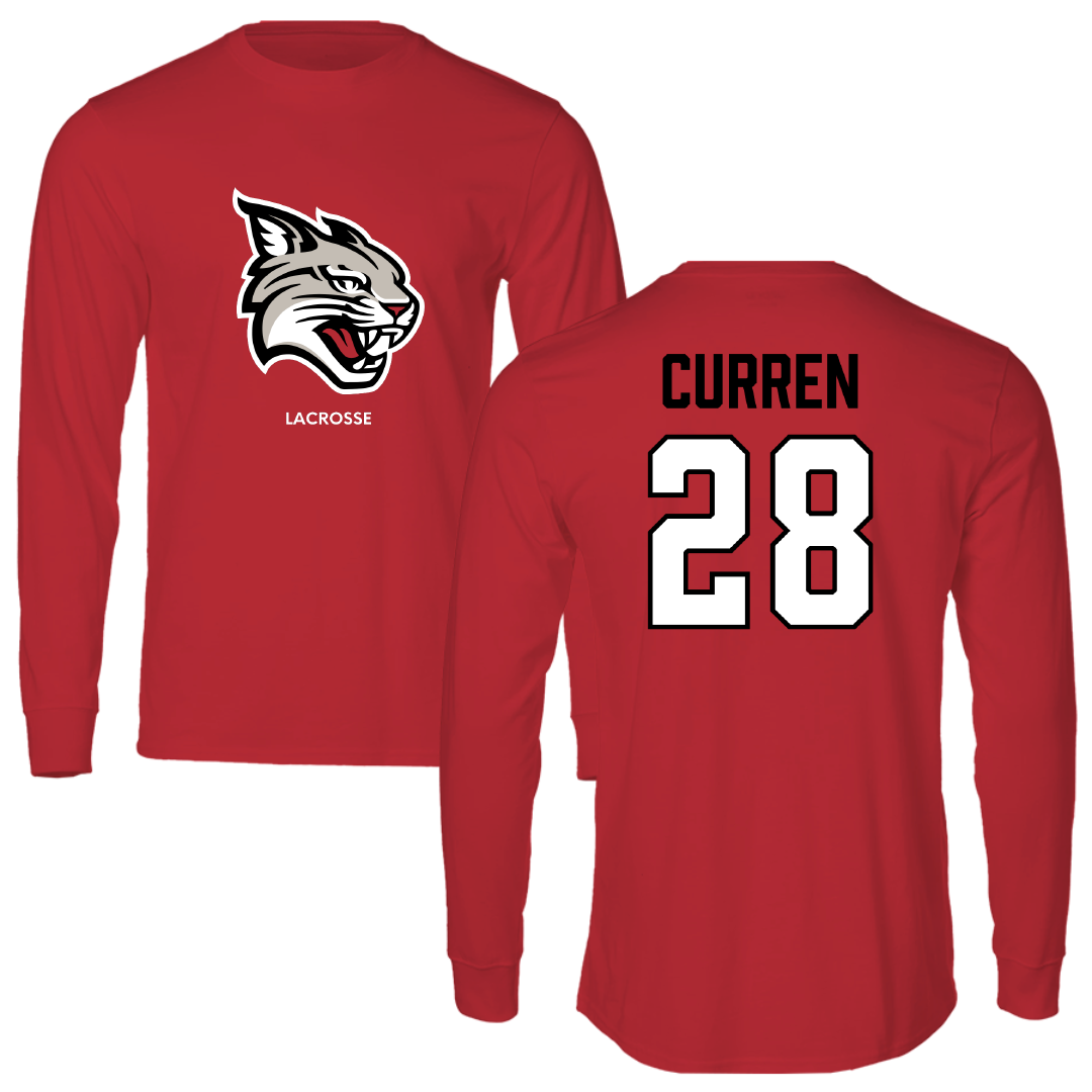 Davidson College Lacrosse (W) Red Mascot Performance Long Sleeve - #28 Aeryn Curren