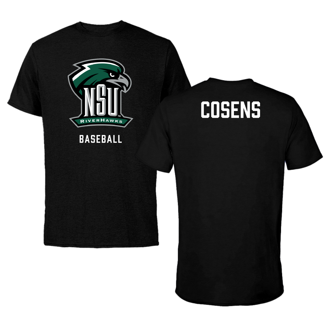 Northeastern State University Baseball Black NSU Tee - Dryden Cosens