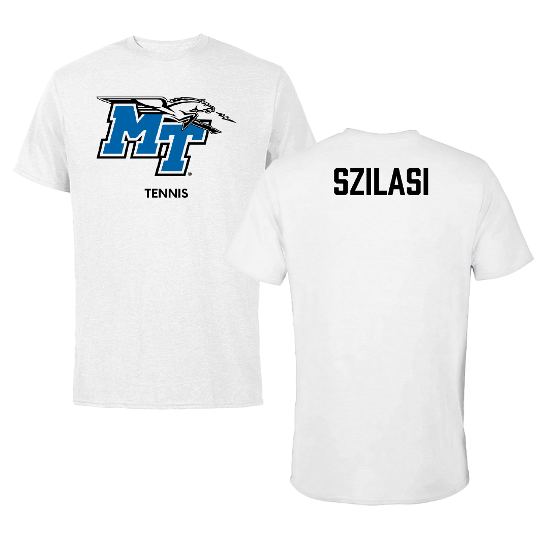 Middle Tennessee State University Tennis (W) White Performance Tee - Cara Szilasi