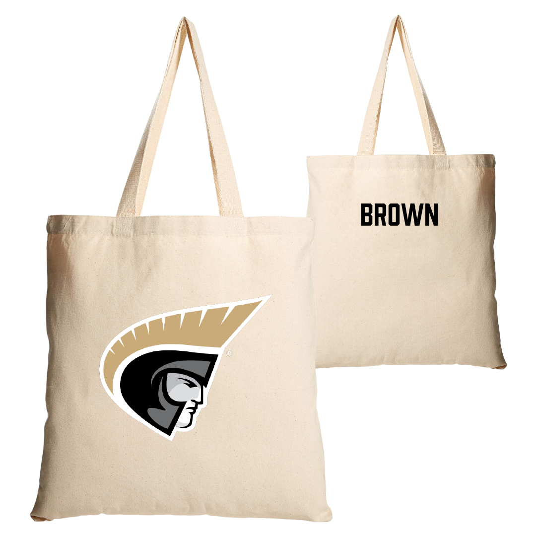 Anderson University (South Carolina) TF and XC Tan Canvas Tote Bag - David Brown