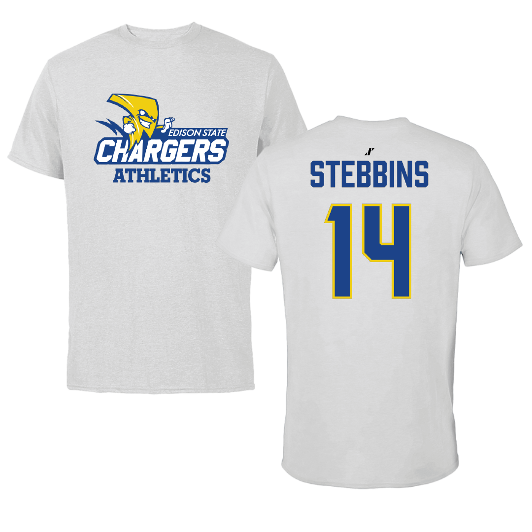 Edison State Community College Baseball Light Gray Performance Tee - #14 Chase Stebbins