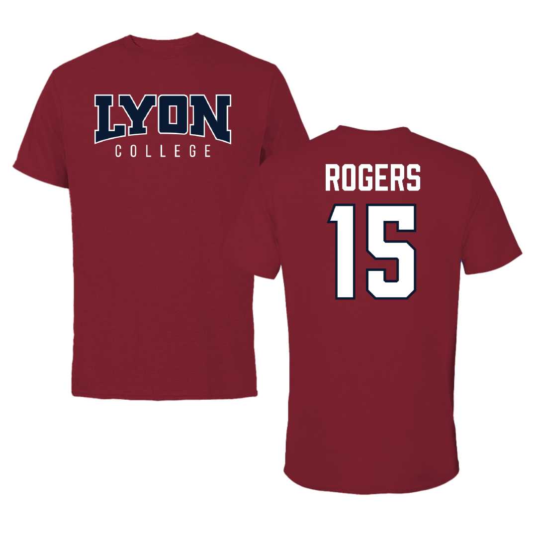 Lyon College Basketball (M) Cardinal Tee - #15 Hudson Rogers