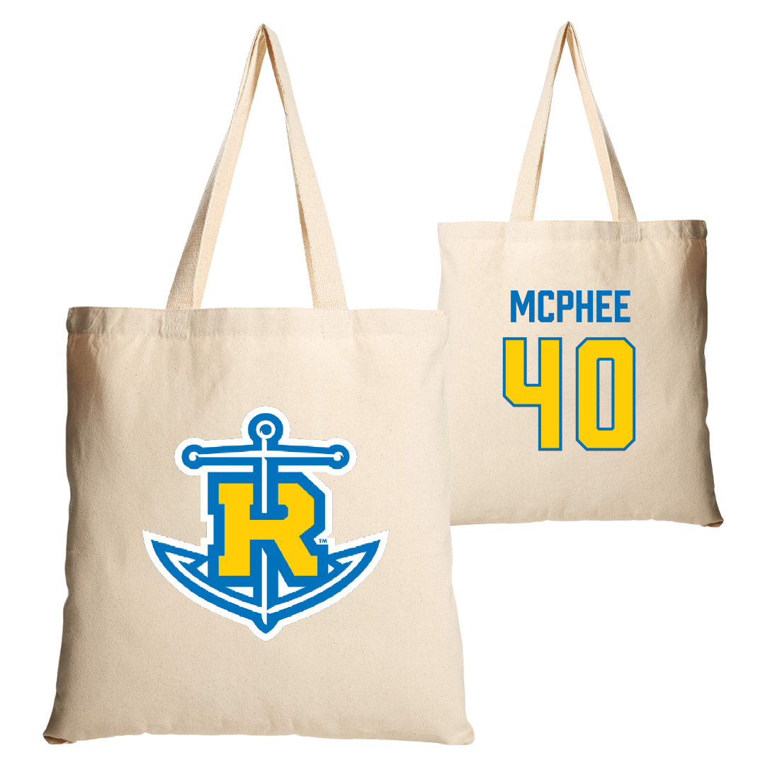 Rollins College Lacrosse (W) Tan Canvas Tote Bag - #40 Addie McPhee