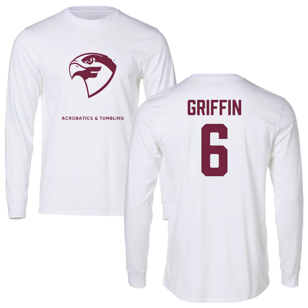Fairmont State University Acrobatics & Tumbling White Long Sleeve - #6 Emma Griffin
