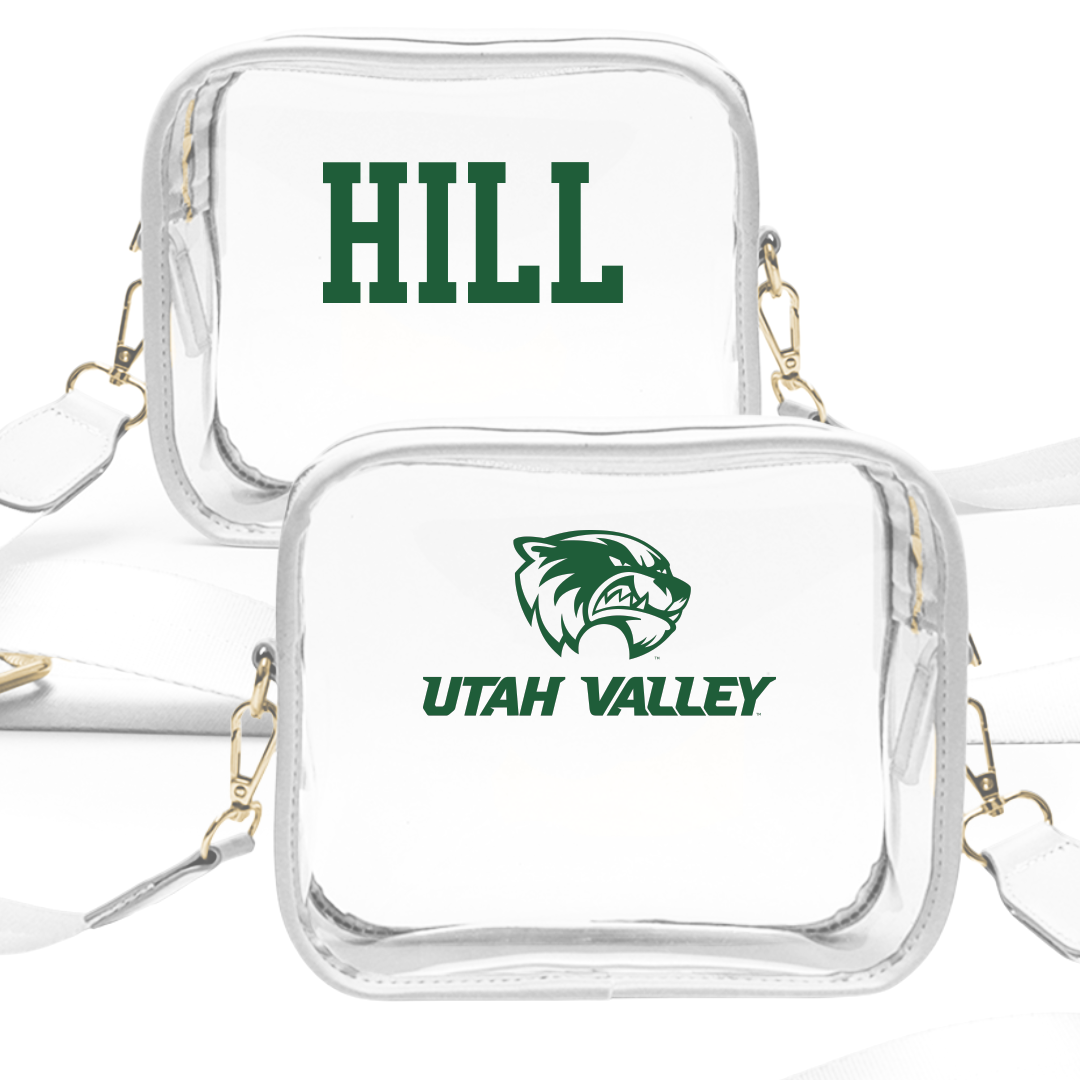 Utah Valley University TF and XC White Clear Stadium Bag - Trevor Hill