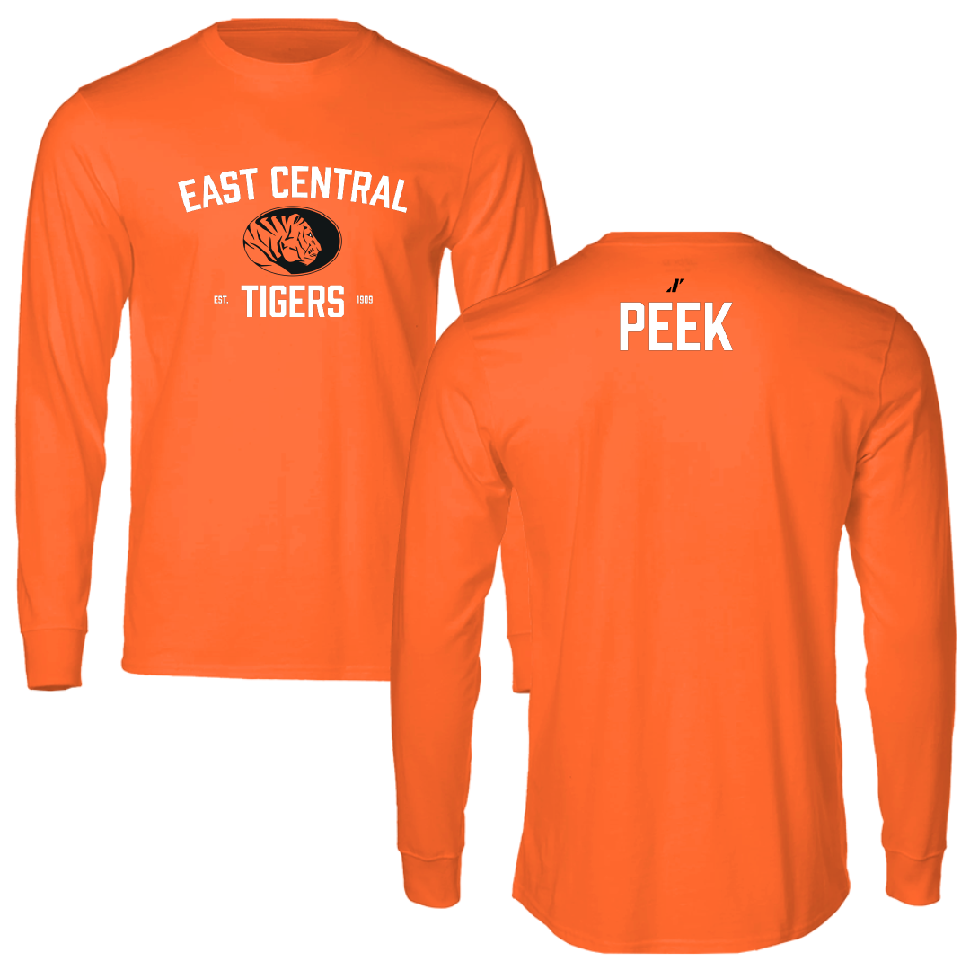 East Central University Baseball Orange General Long Sleeve - Caleb Peek