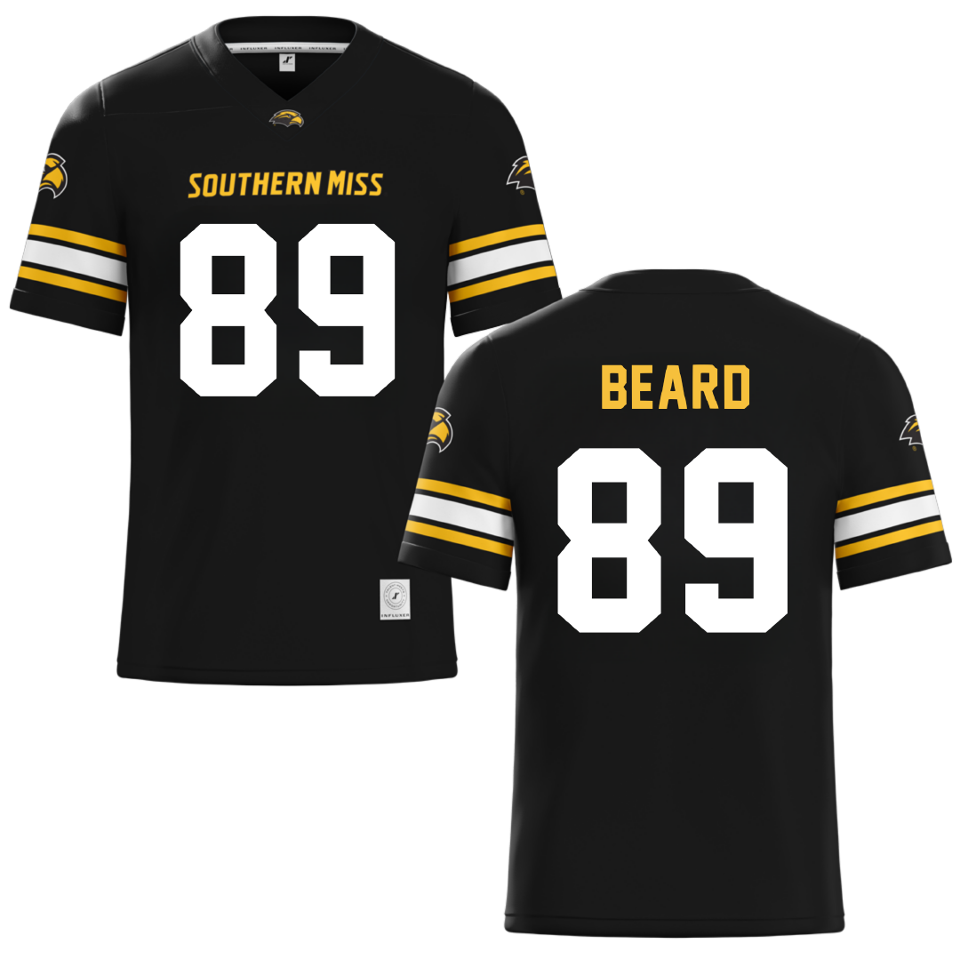 The University of Southern Mississippi Black Football Jersey - #89 Luke Beard
