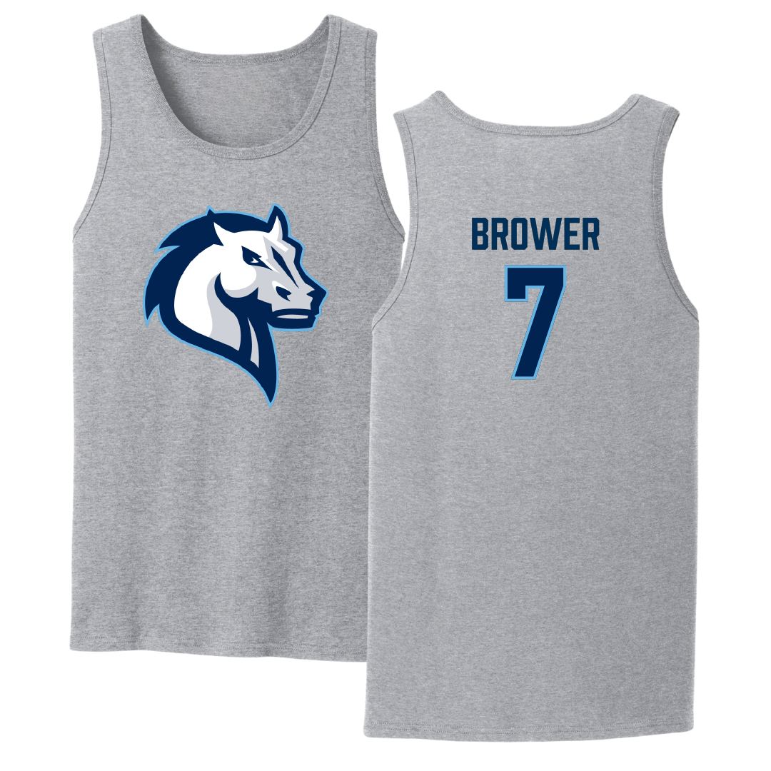 Mercy University Soccer Sport Gray Tank Top - #7 Ella Brower