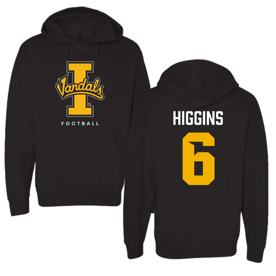 University of Idaho Football Black Vandals Hoodie - #6 Trais Higgins