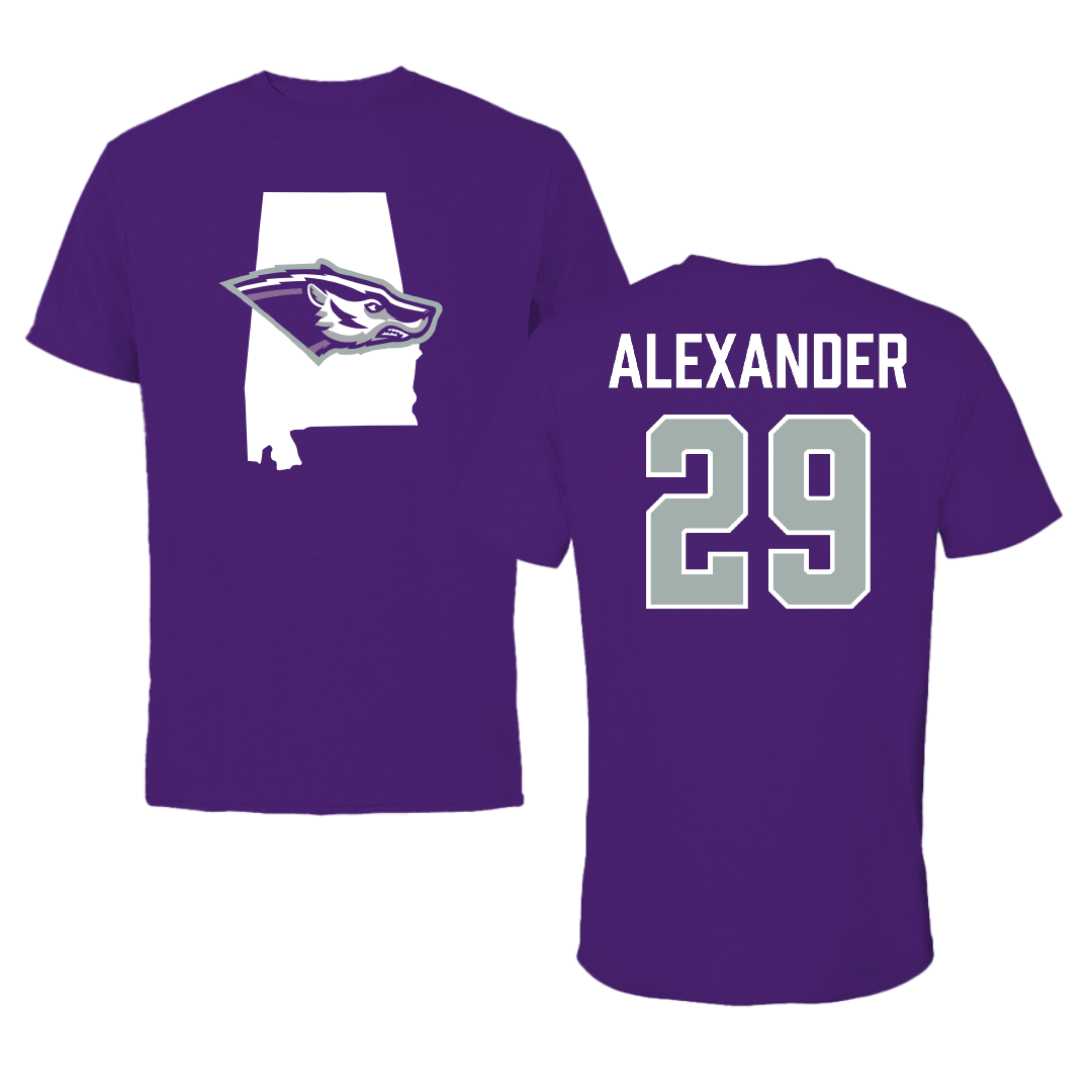 Spring Hill College Soccer (M) Purple State Performance Tee - #29 Hudson Alexander