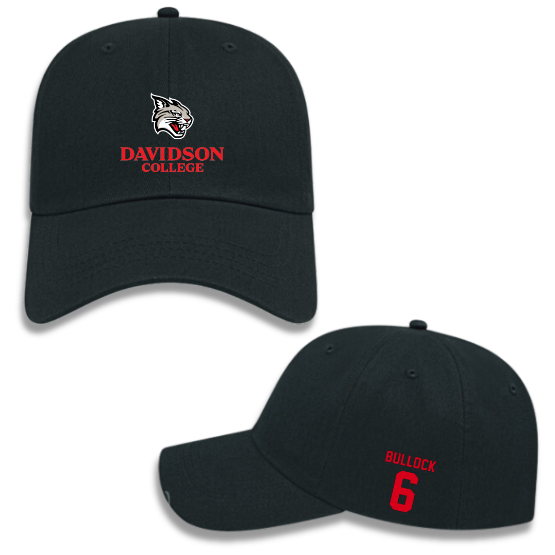 Davidson College Football Black Hat - #6 Casey Bullock