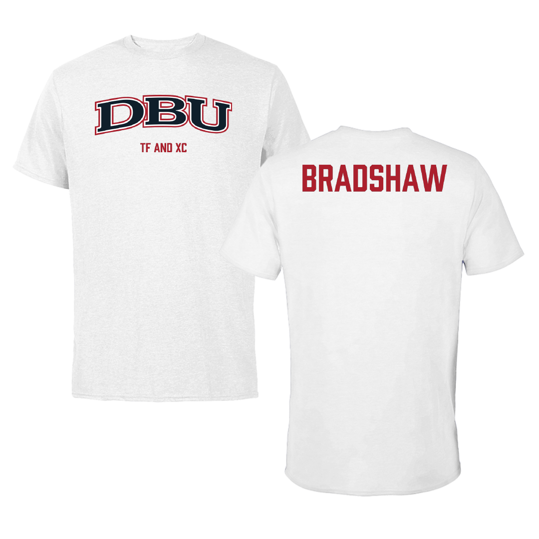 Dallas Baptist University TF and XC White Performance Tee - Abbey Bradshaw