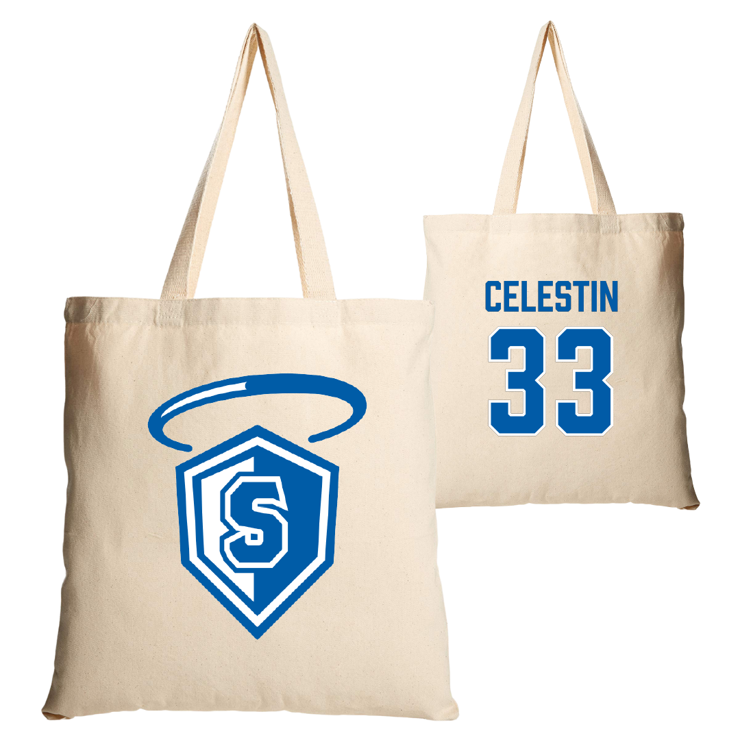 Our Lady of the Lake University Basketball (M) Tan Canvas Tote Bag - #33 Arthur Celestin