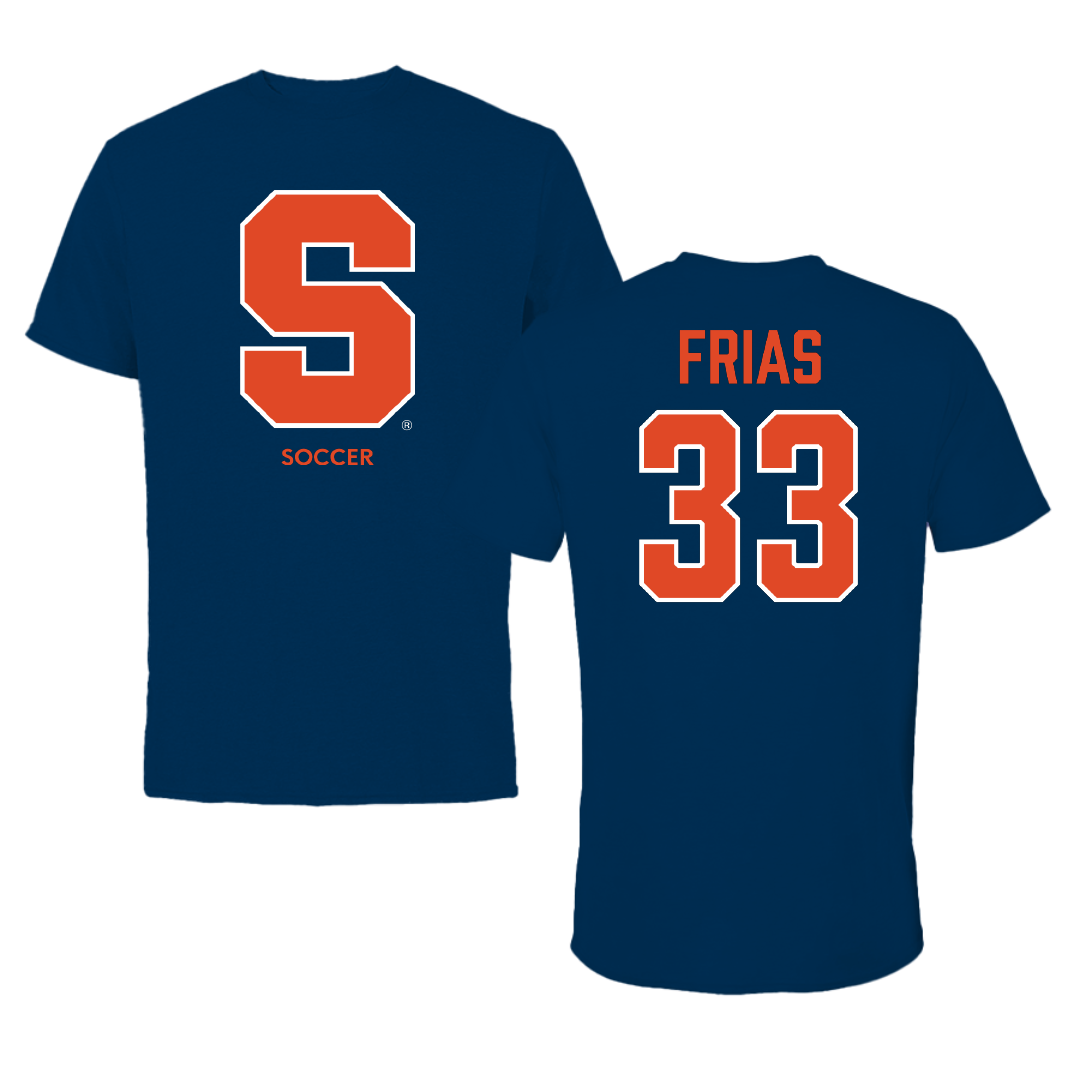 Syracuse University Soccer (M) Navy Primary Tee - #33 Santiago Frias