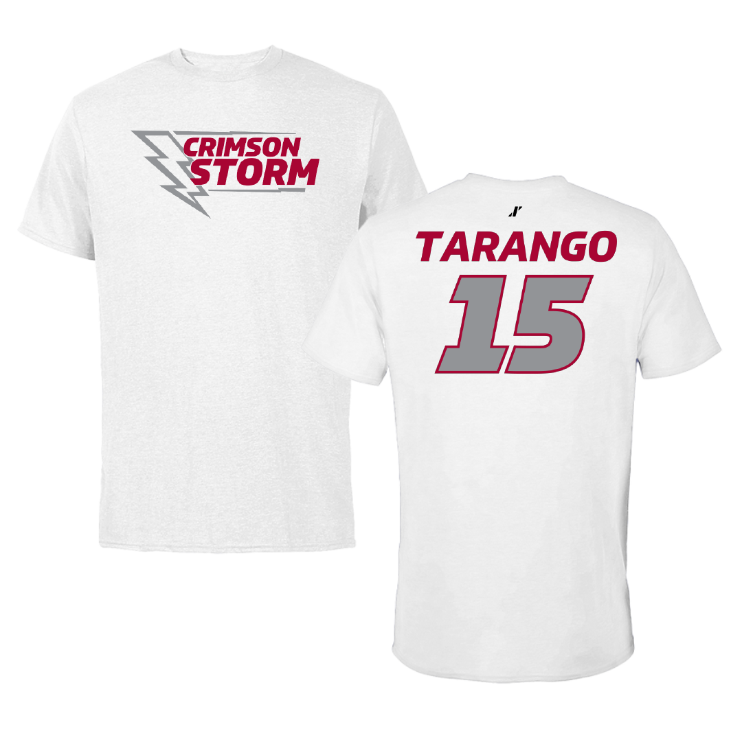 Southern Nazarene University Rugby (M) White Performance Tee - #15 Jose Tarango