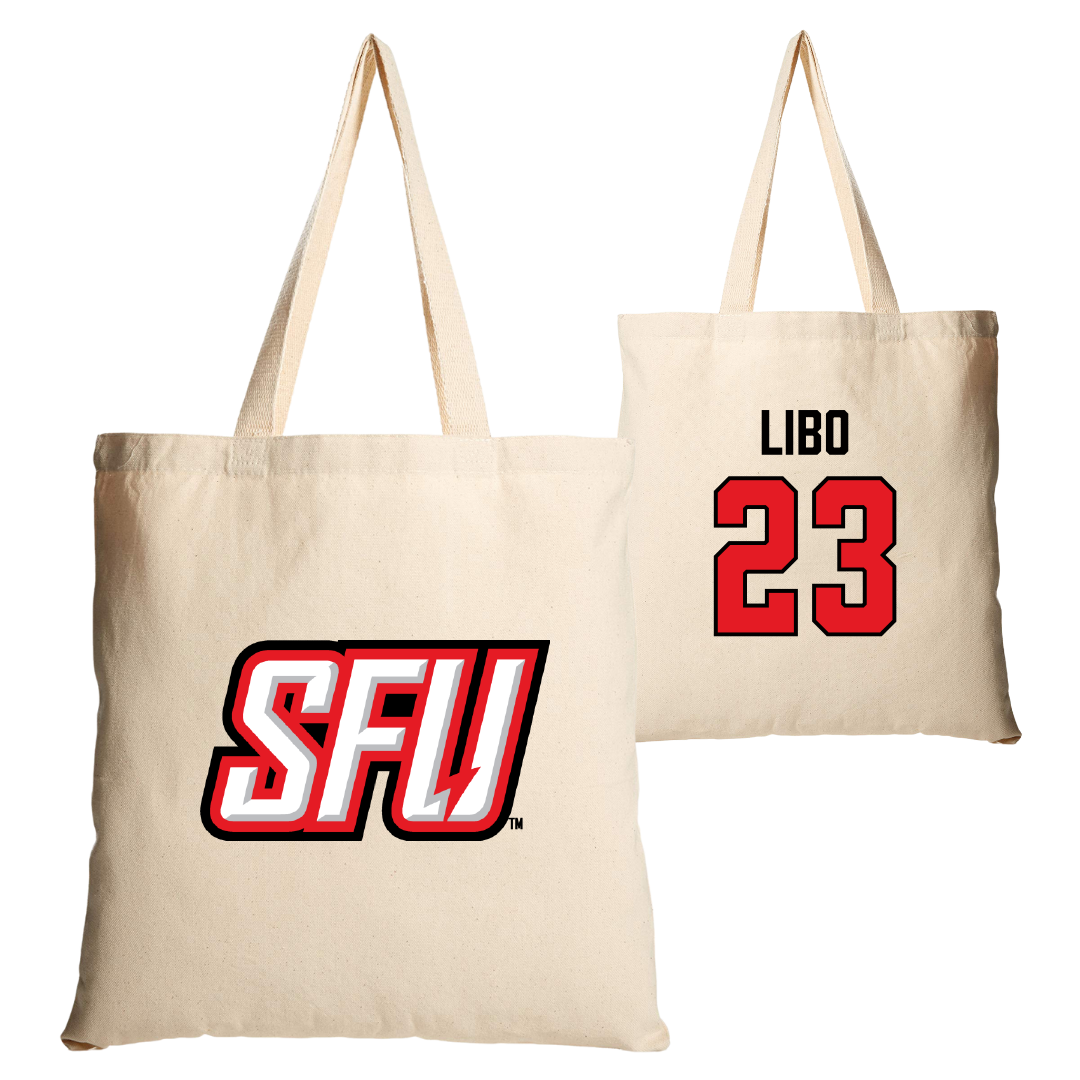 Saint Francis University (Pennsylvania) Soccer Tan Canvas Tote Bag - #23 Brennan Libo