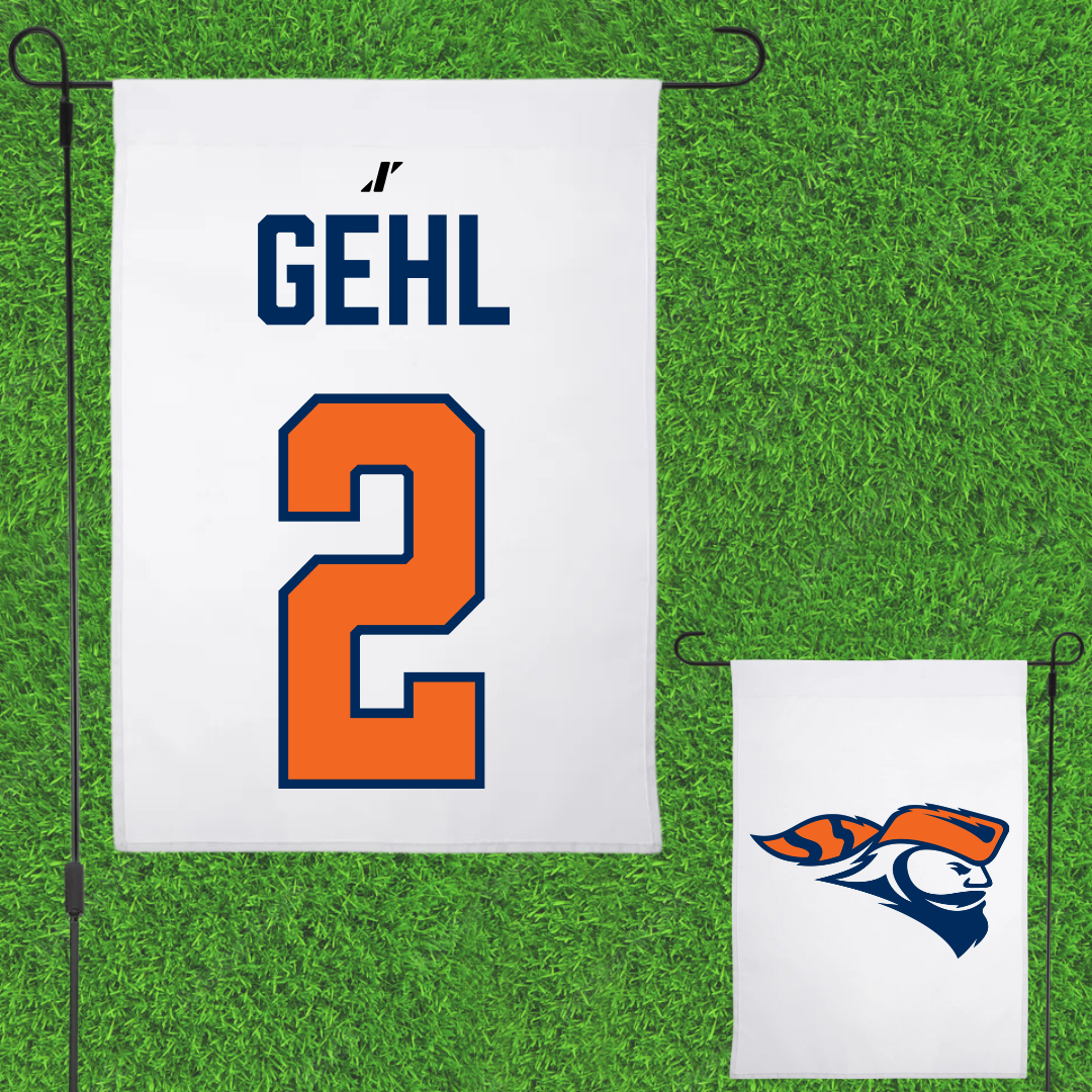 Carroll University Lacrosse White Garden Flag - #2 Jake Gehl