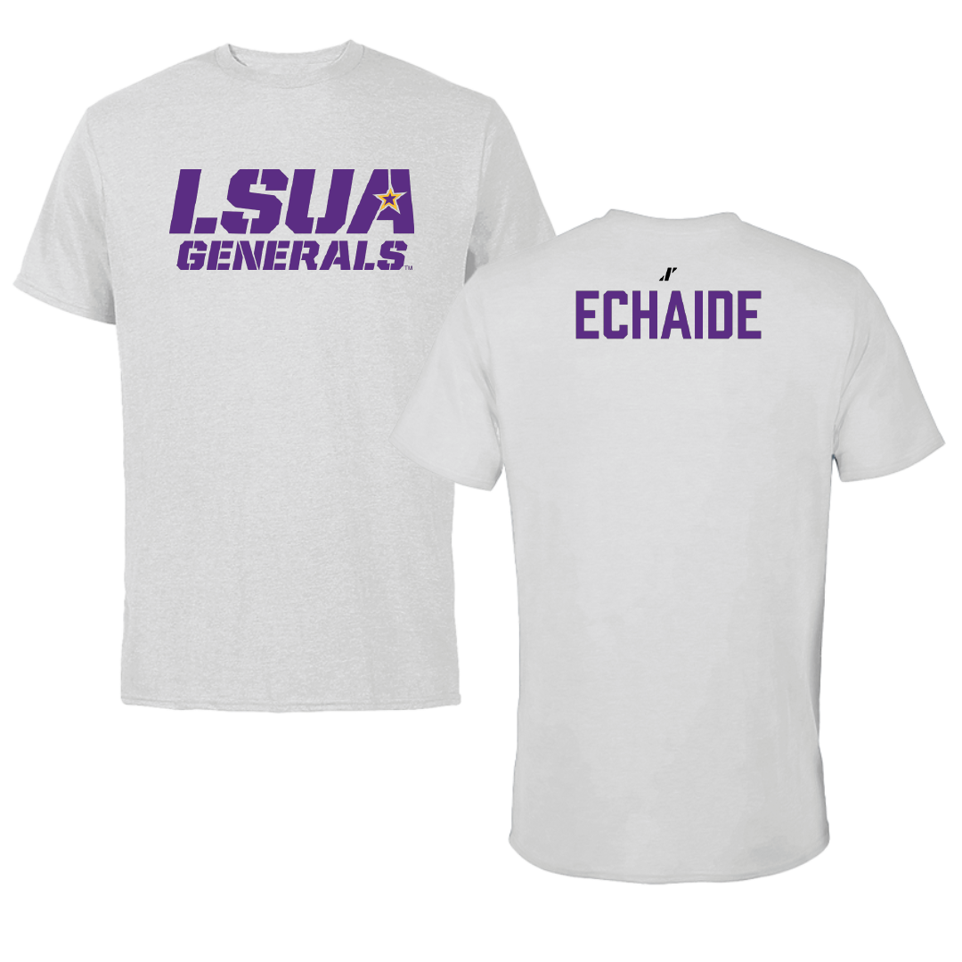 Louisiana State University-Alexandria Tennis Light Gray Performance Tee - Nahia Echaide
