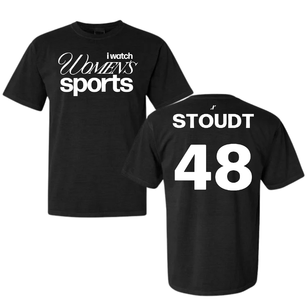 Softball Black WHM Comfort Colors Tee - #48 Reagan Stoudt