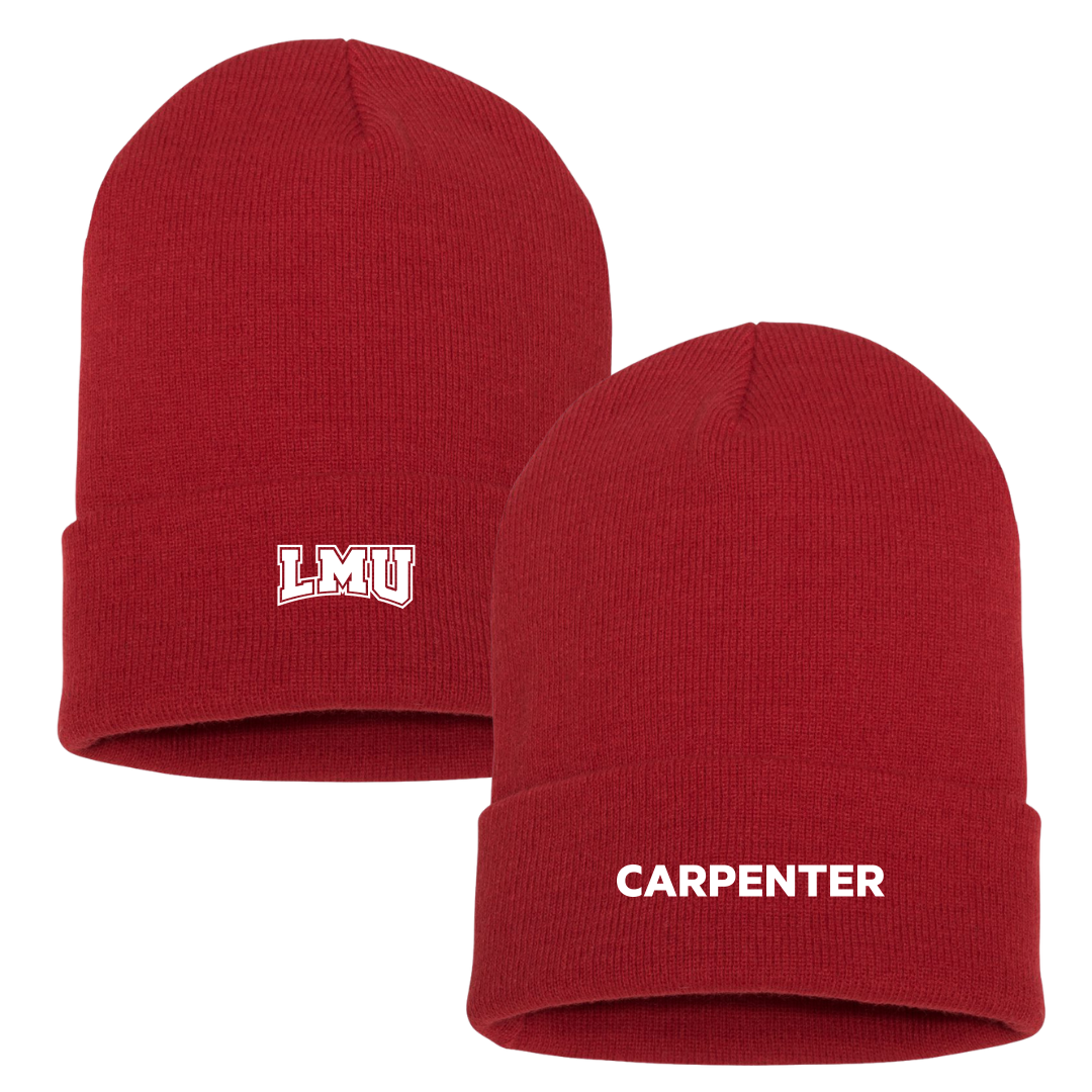 Loyola Marymount University Water Polo (M) Red Beanie - #11 Caden Carpenter