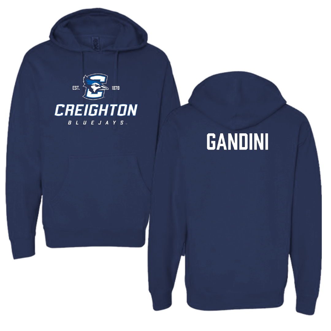 Creighton University Tennis Navy General Hoodie - Alejandro Gandini