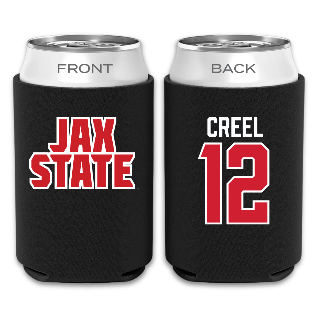 Jacksonville State University Football Black Can Cooler - #12 Caden Creel