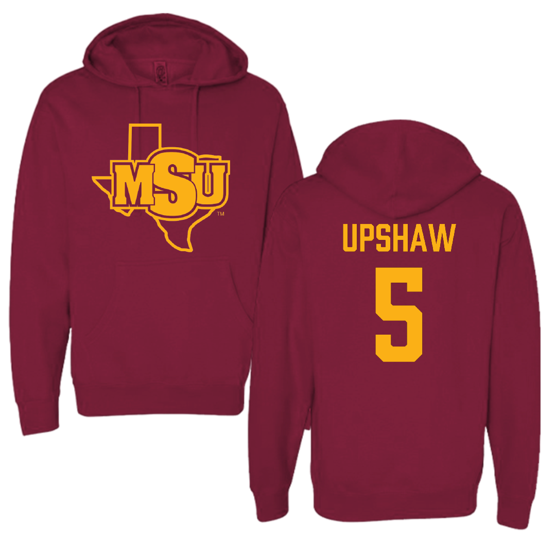Midwestern State University Basketball (W) Maroon Hoodie - #5 Macie Upshaw
