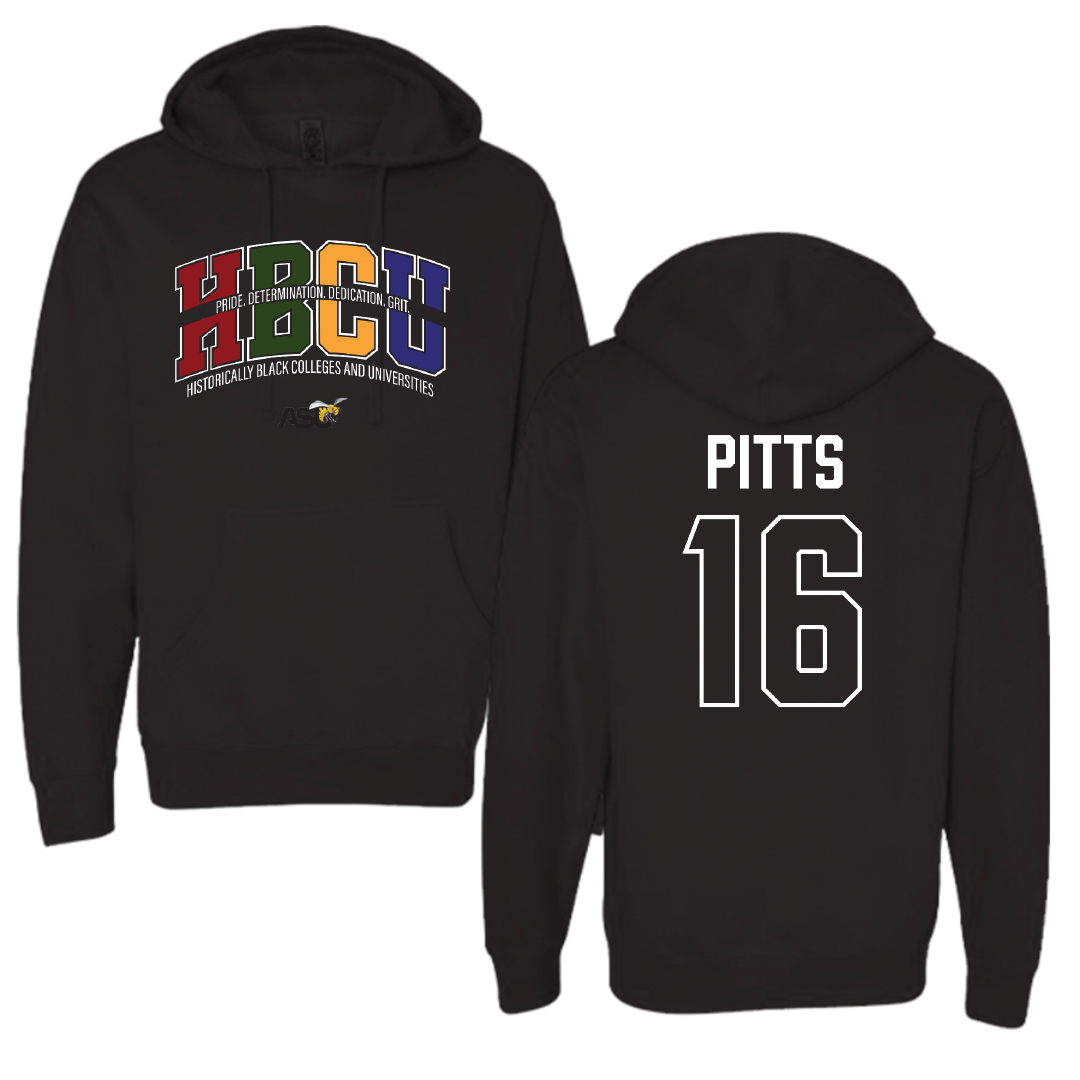 Alabama State University Football Black HBCU Hoodie - #16 Christian Pitts