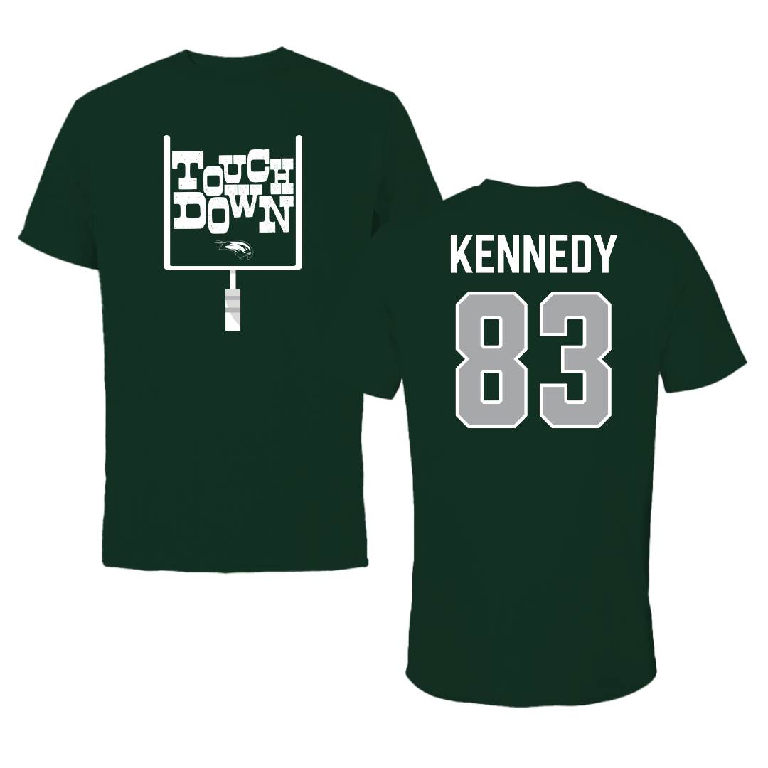 Wagner College Football Forest Green Touchdown Performance Tee - #83 Liam Kennedy