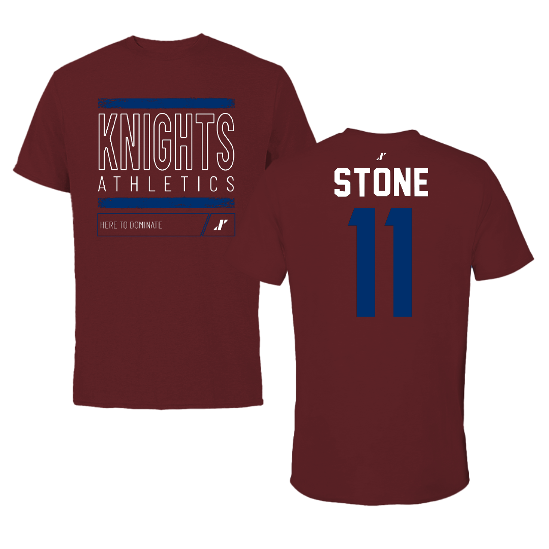 Fairleigh Dickinson University-Metropolitan Campus Softball Maroon Dominate Performance Tee - #11 Ayden Stone