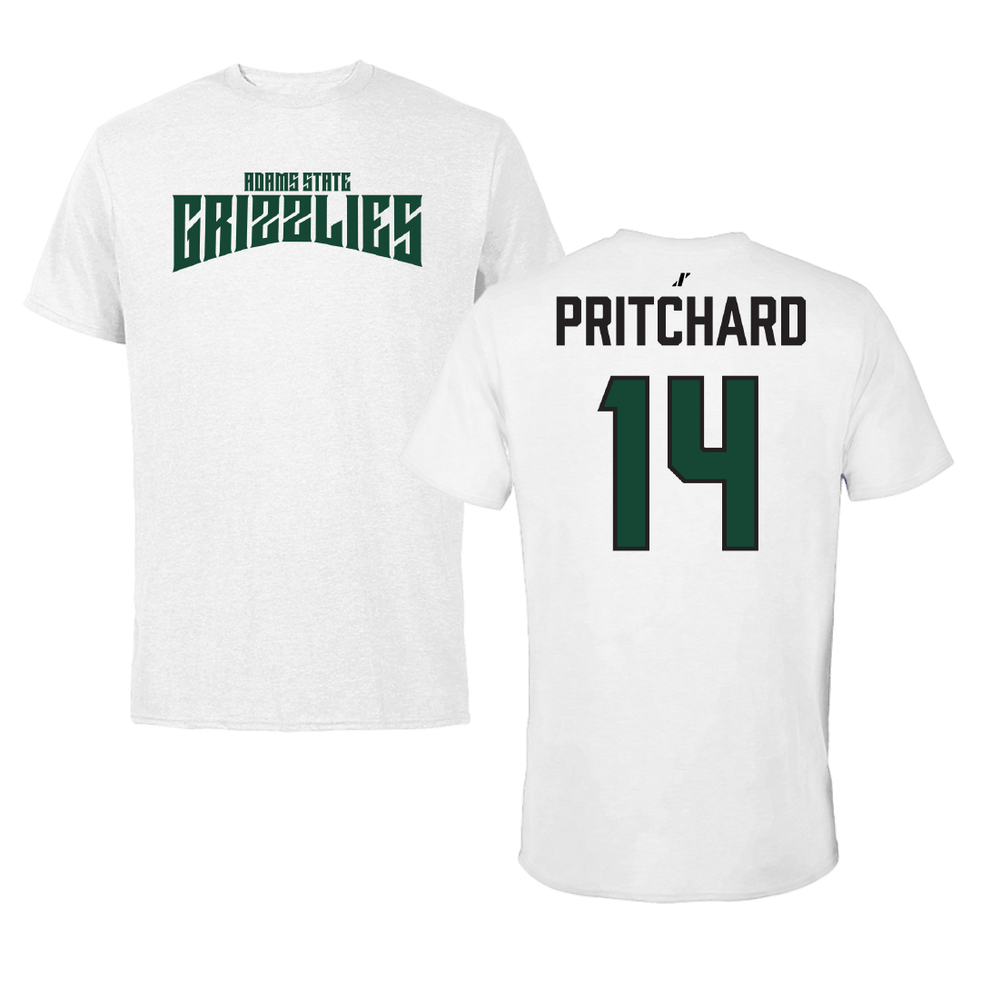 Adams State University Soccer (W) White Classic Tee - #14 Neaven Pritchard