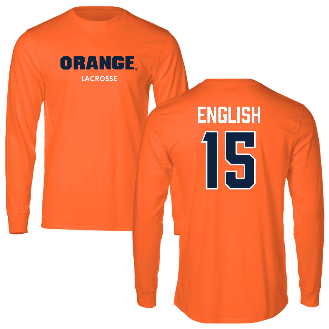Syracuse University Lacrosse (M) Orange Performance Long Sleeve - #15 Sam English