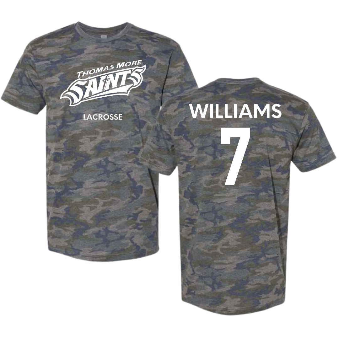 Thomas More University Lacrosse (W) Vintage Camo Tee - #7 Alexis Williams
