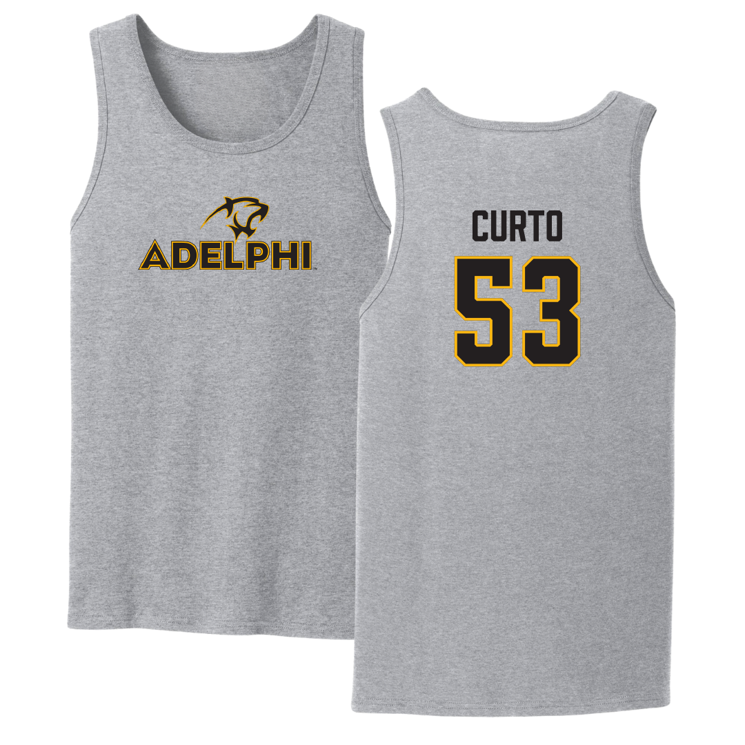 Adelphi University Baseball Sport Gray Tank Top - #53 Matt Curto
