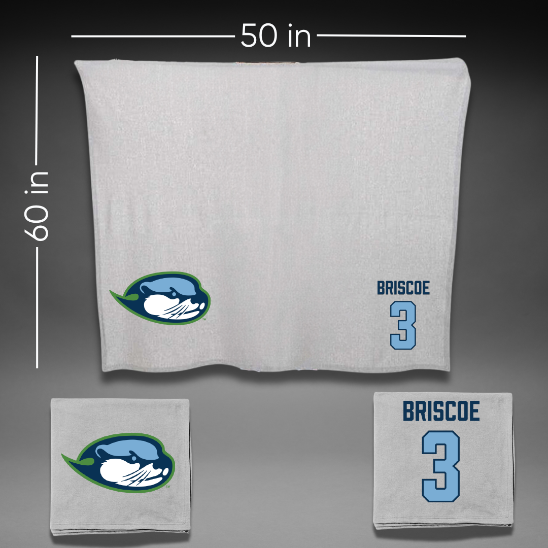 Cal State Monterey Bay Basketball Gray Blanket - #3 Ariya Briscoe