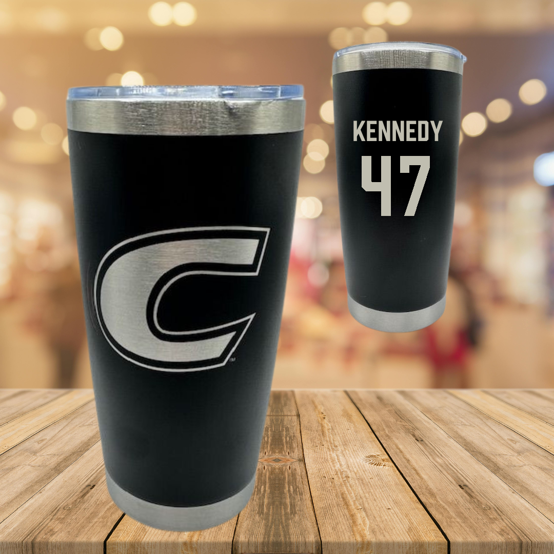 Centre College Football Black Stainless Steel Tumbler - #47 Jack Kennedy
