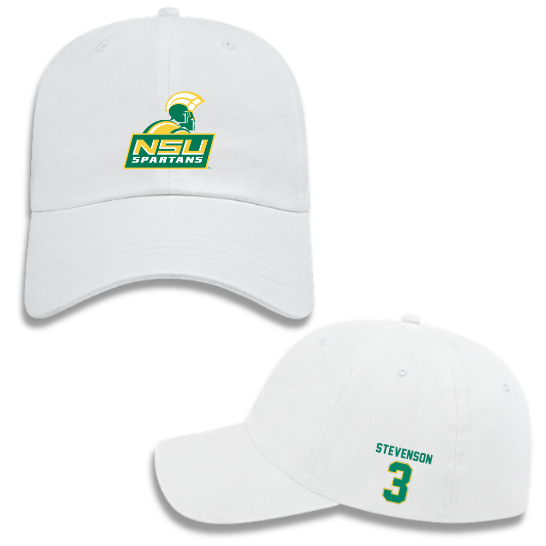 Norfolk State University Softball White Hat - #3 Samantha Stevenson