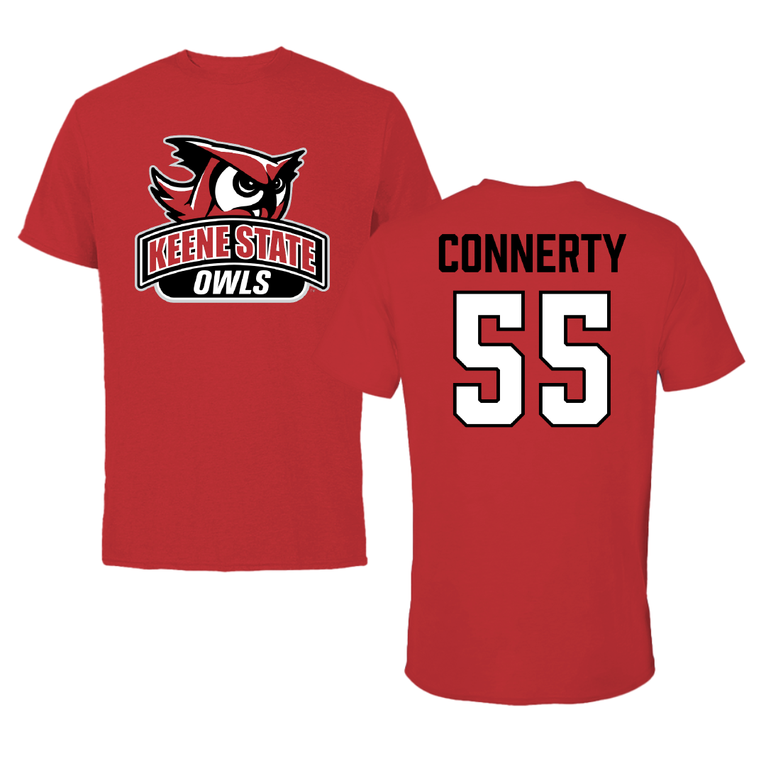 Keene State College Lacrosse (M) Red Tee - #55 Liam Connerty