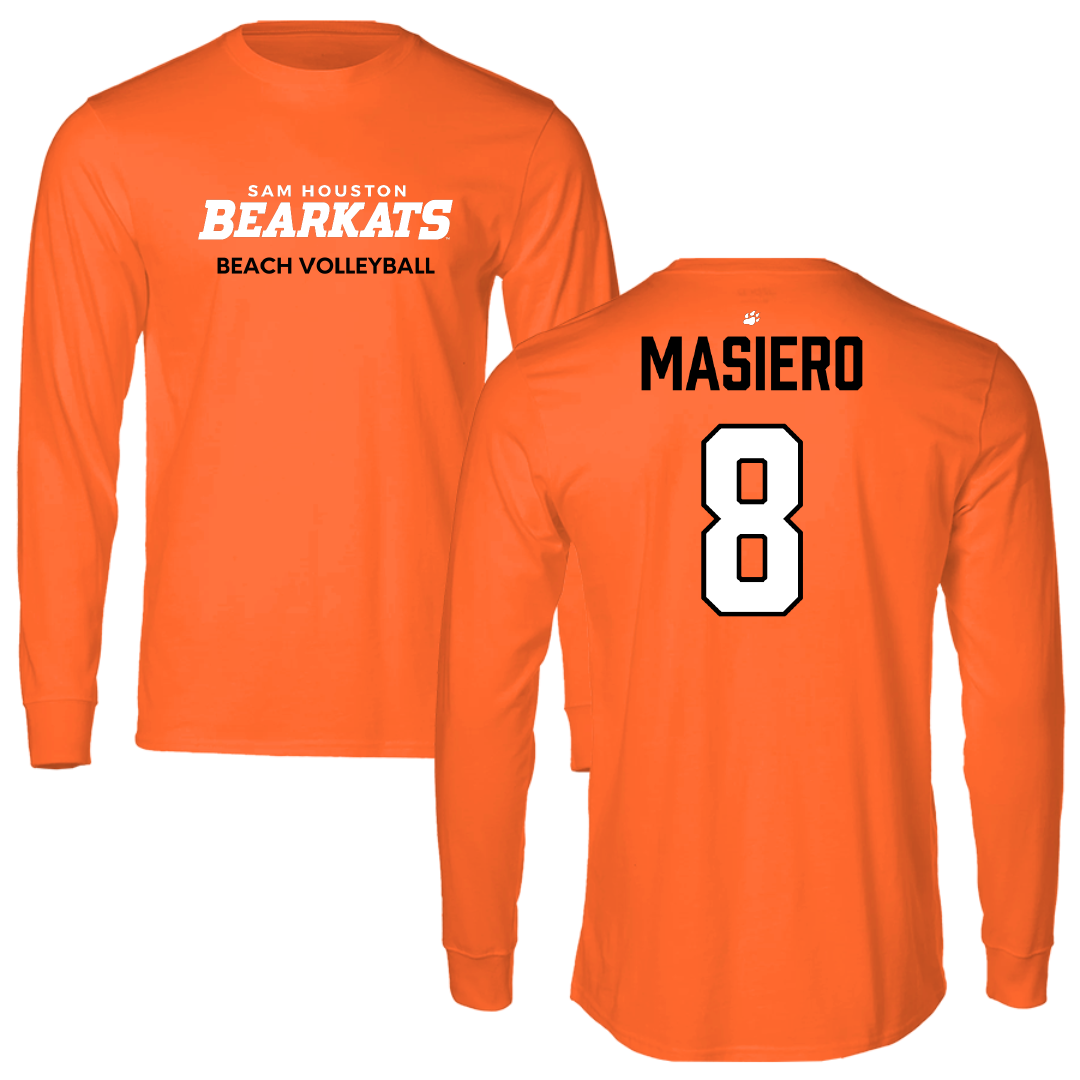 Sam Houston State University Beach Volleyball Orange Performance Long Sleeve - #8 Haylee Masiero