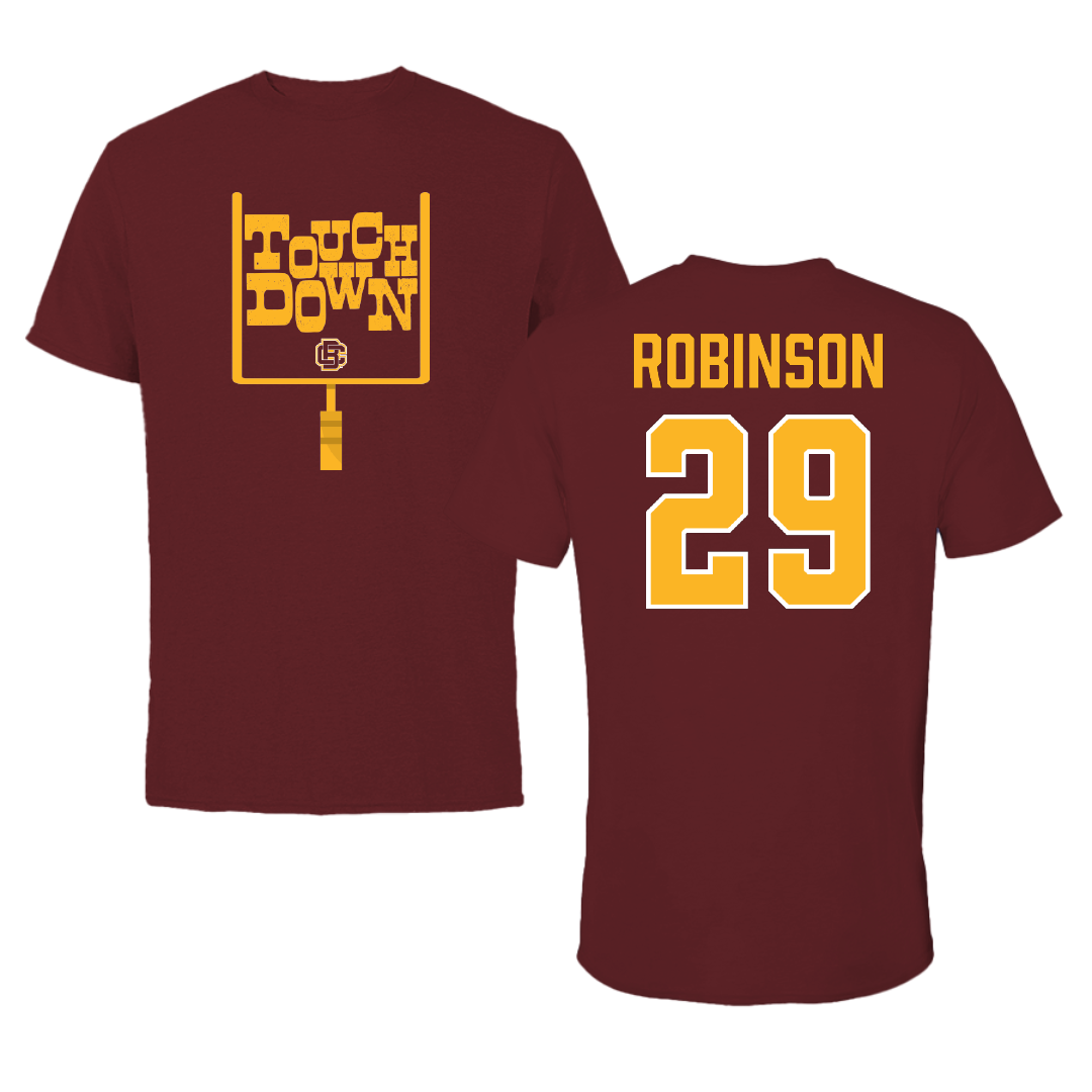 Bethune-Cookman University Football Maroon Touchdown Performance Tee - #29 Khamani Robinson