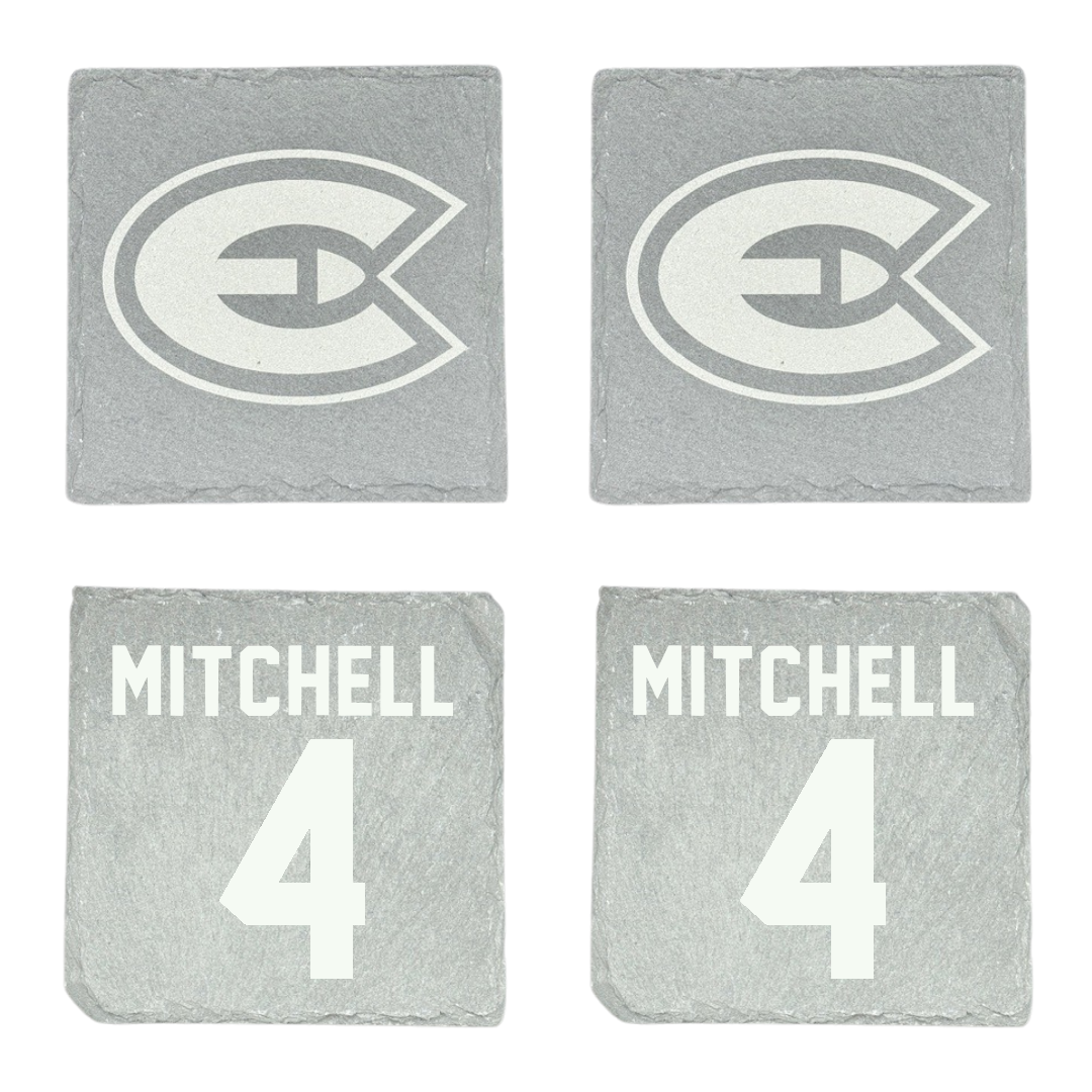 University of Wisconsin-Eau Claire Football Stone Coaster (4 Pack)  - #4 Malachi Mitchell