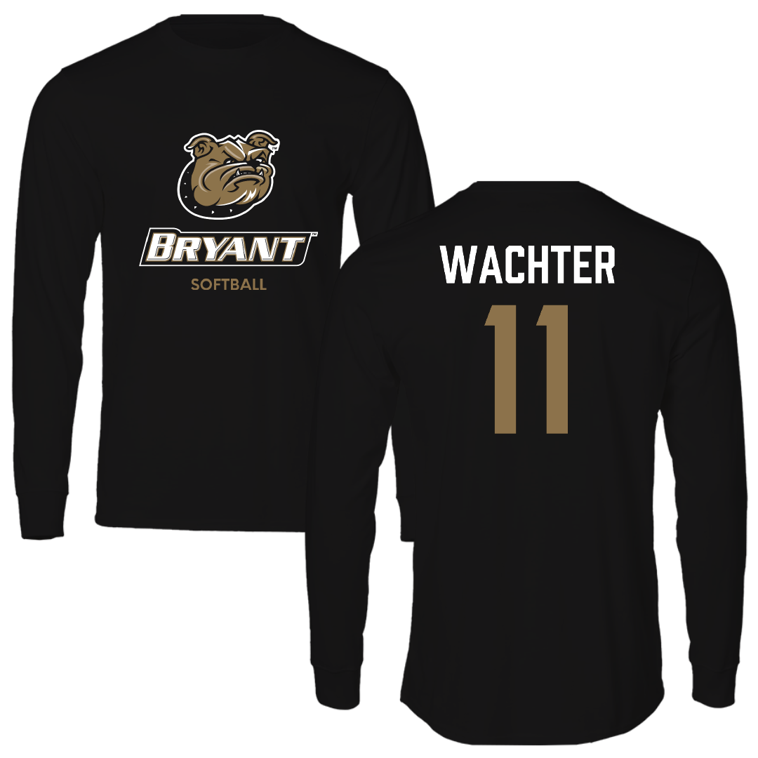 Bryant University Softball Black Long Sleeve - #11 Maddy Wachter