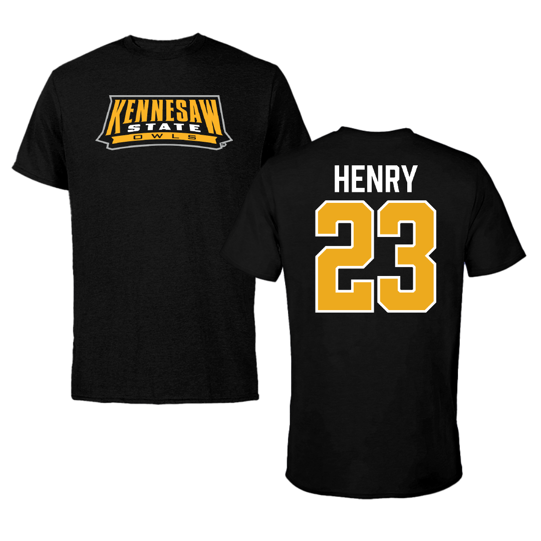 Kennesaw State University Softball Black Performance Tee - #23 Stella Henry