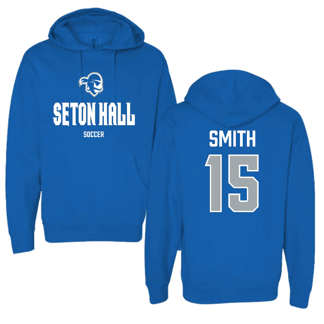 Seton Hall University Soccer (M) Blue Block Hoodie - #15 Jared Smith